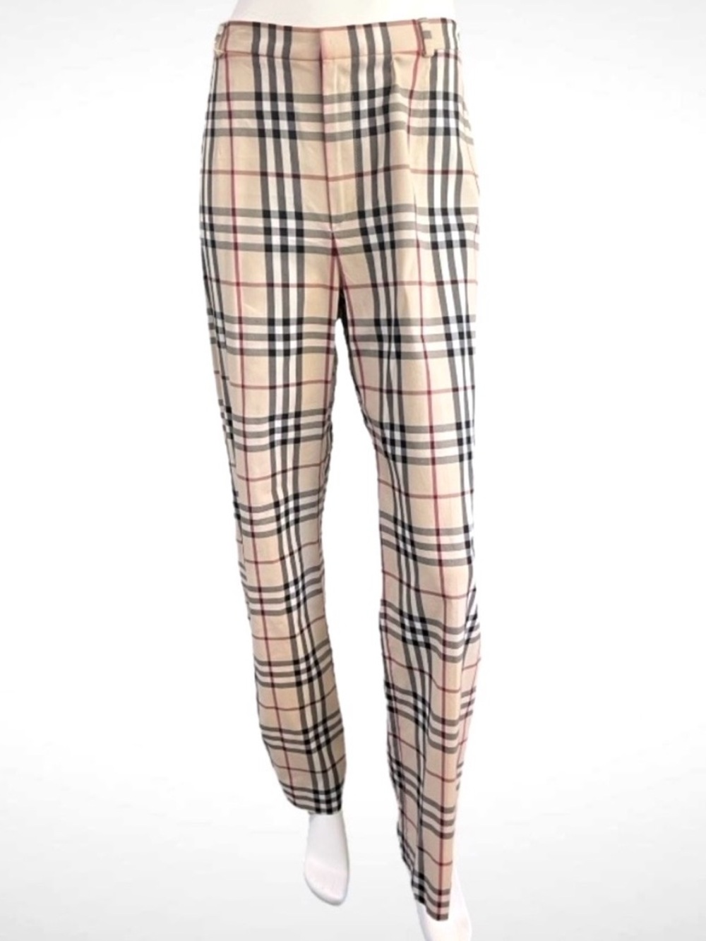 Burberry Tan Plaid Chinos